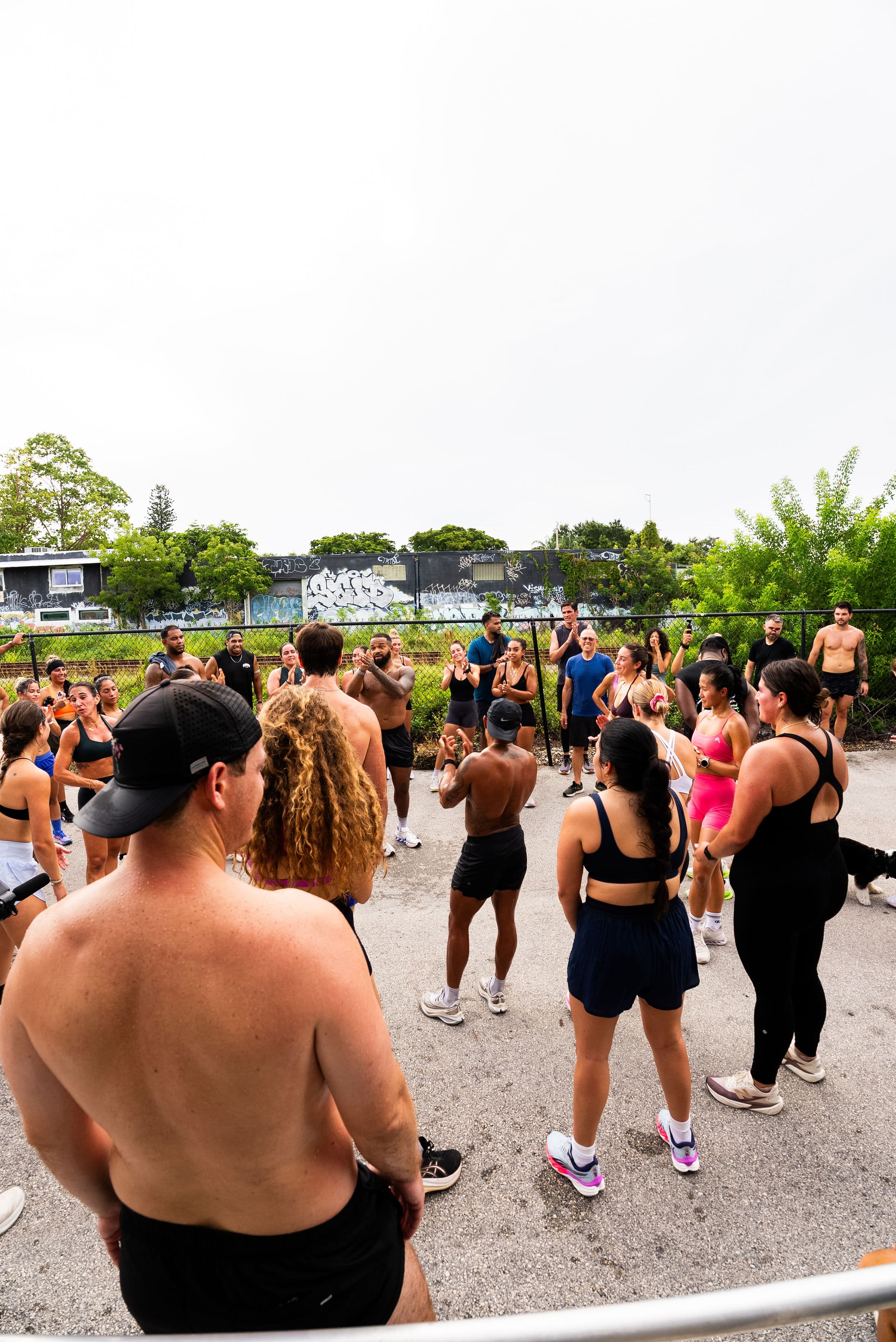 Overhead of the outdoor circle