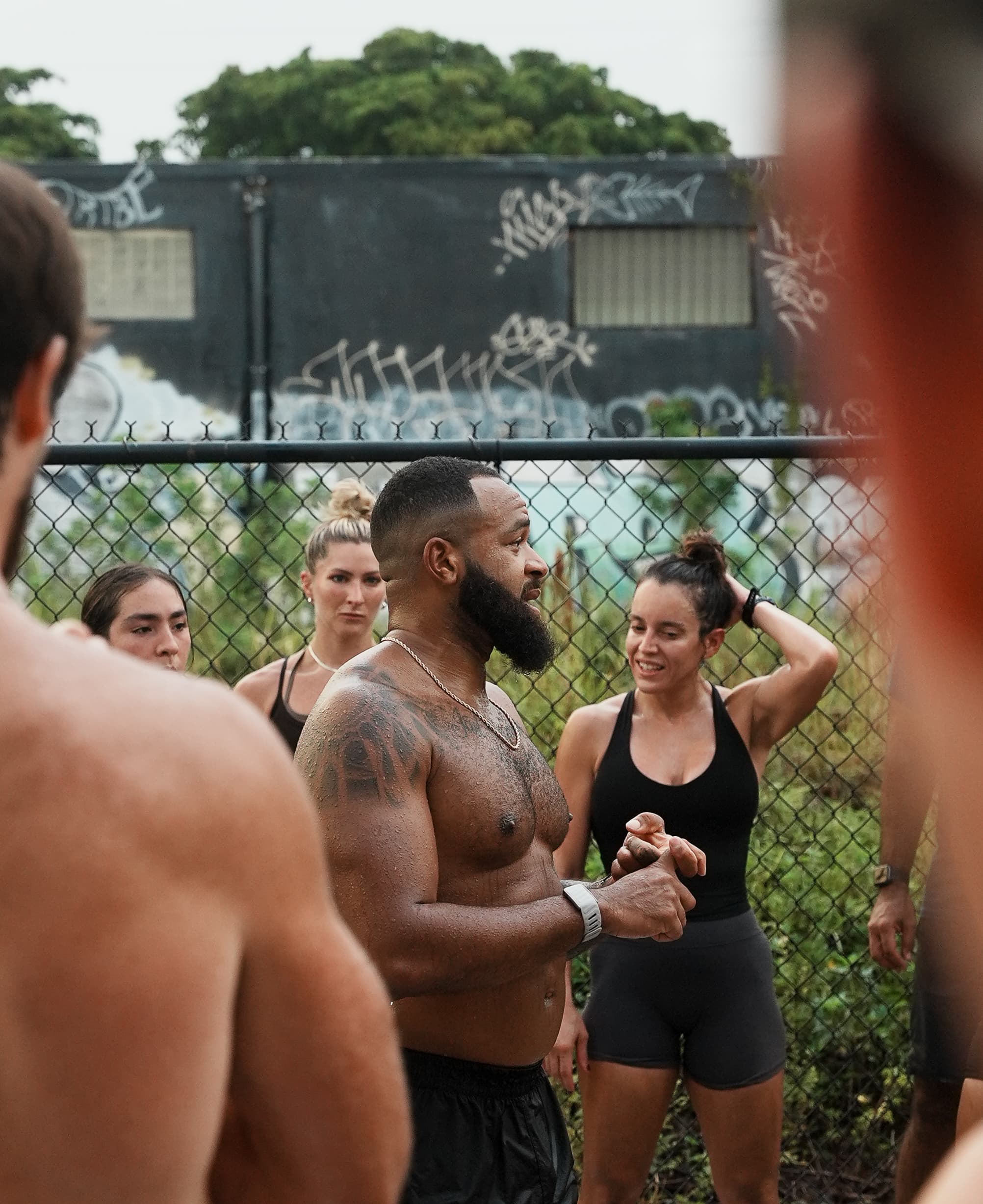 JT leading the outdoor circle
